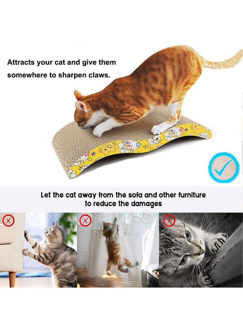 CATANES Cat Scratcher Cardboard Cat Scratch Pad with Premium Scratch Textures Design Durable Cat Scratching Pad Reversible - Image 2