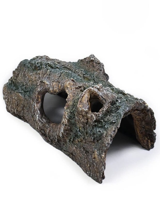 fazhongfa Reptile Hide Tree Trunk Lizard Snake Gecko Axolotl Spider Turtles Bearded Dragon Tank Accessories Large Hollow Log for Aquarium or Fish Tank Resin Wood Decorations Ornament - Image 1