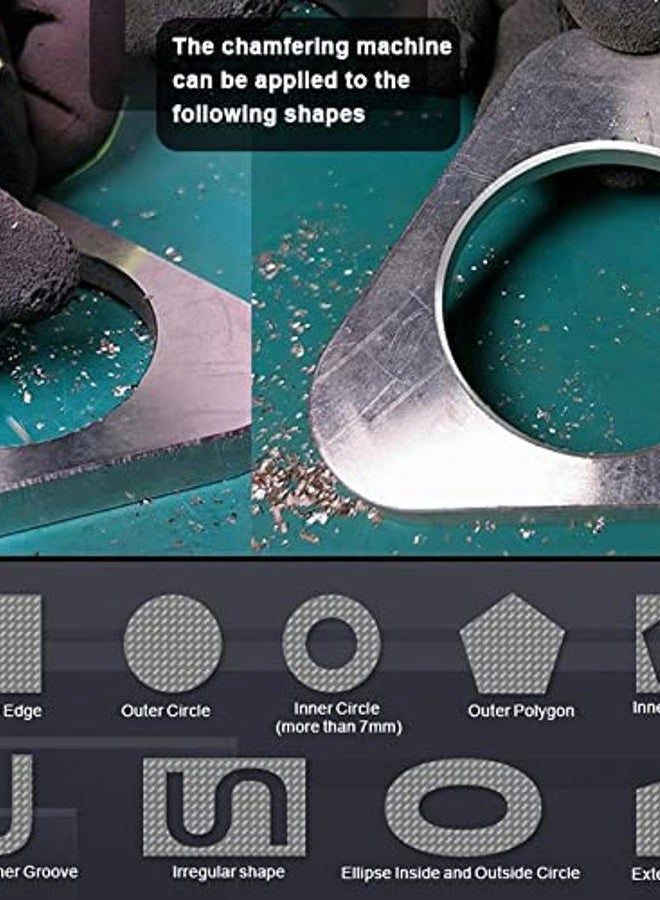 SI FANG Mini Pneumatic Chamfering Tool with Replace Blades Inserts and Bearings, 45 Degree Air Chamfer Deburring Tool, Portable Chamfering Machine for Metal C0.1-2/R1.5 Angle Quick Trimming Beveling - Image 4