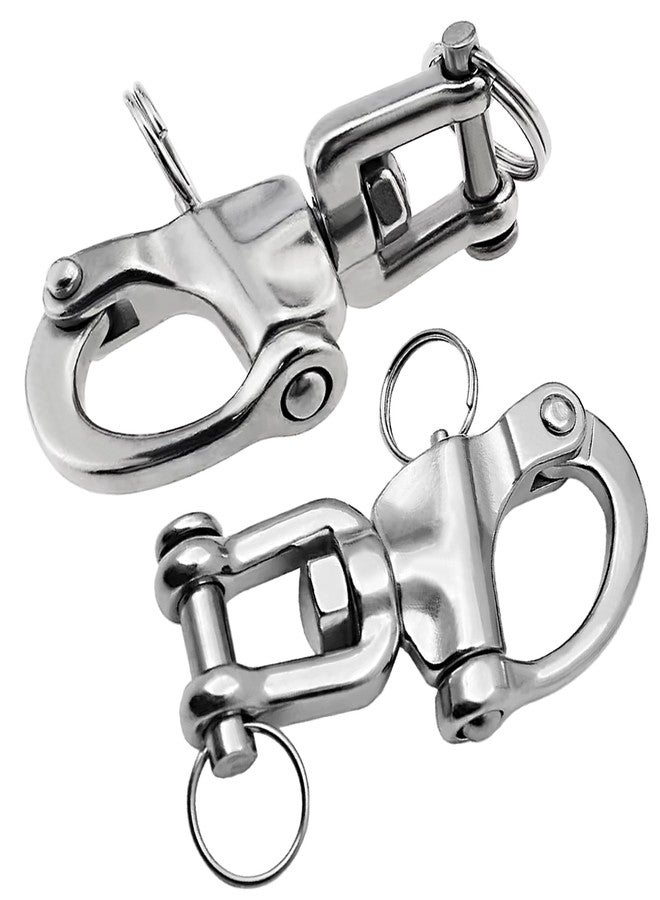 Laorde Quick Release Snap Shackle, 316 Stainless Steel, Marine Grade Clevis Swivel Hook, Sailboat Rigging Hardware (3-1/2 inch 2 Pack) - Image 2
