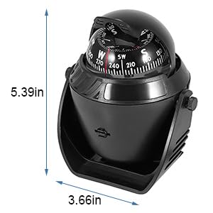 ZERONE ضوء LED بحري رقمي ، ضوء LED قابل للتدوير مناسب للوحة القيادة ، للسيارة والقارب والشاحنة باللون الأسود - Image 4
