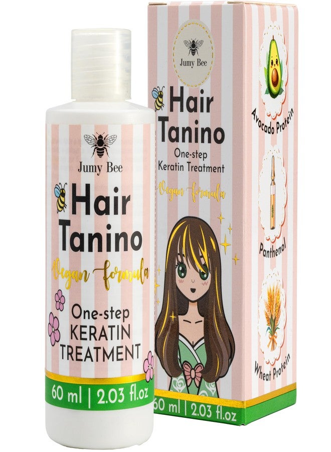 Jumybee Hair Straightening Keratin Treatment Tanino - Taninoplastia Hair Treatment - Smoothing,Hydrating,Repairing,Avocado & Protein Extreme Shine Effect - Formaldehyde Free - 2.03 Fl.oz(Tanino) - Image 1