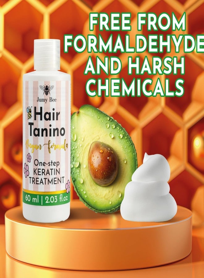 Jumybee Hair Straightening Keratin Treatment Tanino - Taninoplastia Hair Treatment - Smoothing,Hydrating,Repairing,Avocado & Protein Extreme Shine Effect - Formaldehyde Free - 2.03 Fl.oz(Tanino) - Image 2