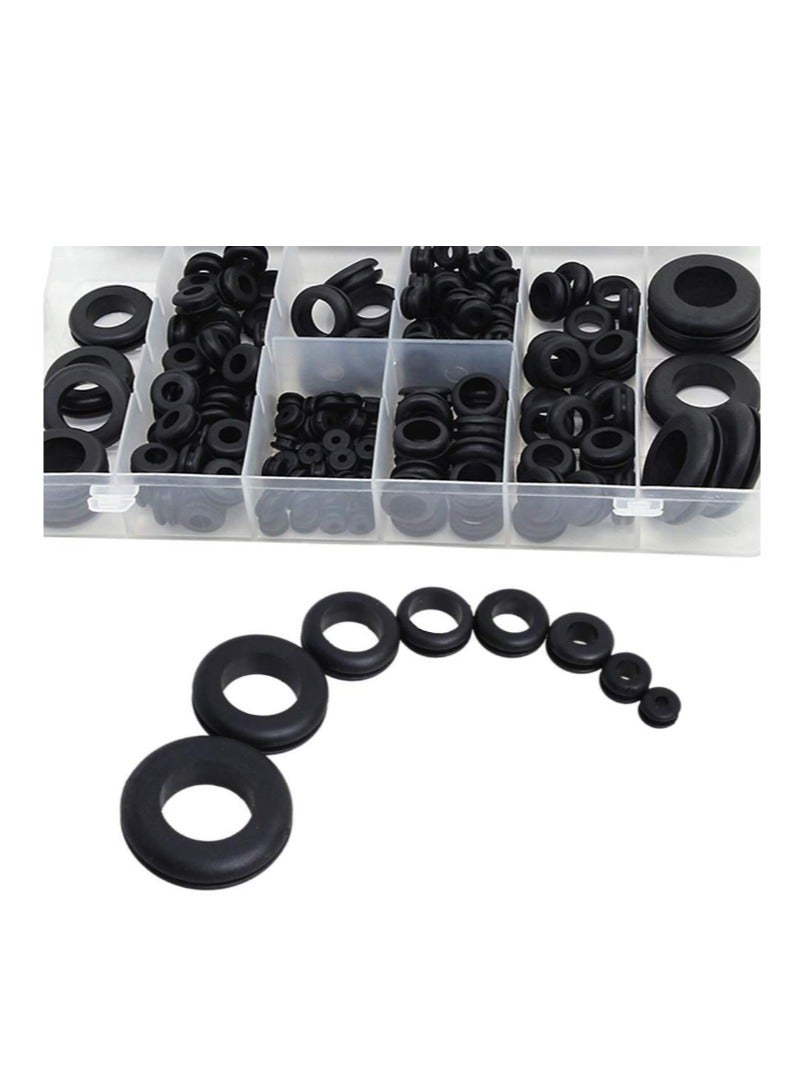 Yakumuz Rubber Grommet Assortment Kit Yakumuz Rubber Hole O Ring Washer Set Rubber Wire 1/4", 5/16", 3/8", 7/16", 1/2", 5/8", 7/8", 1", 180Pcs  - Image 3