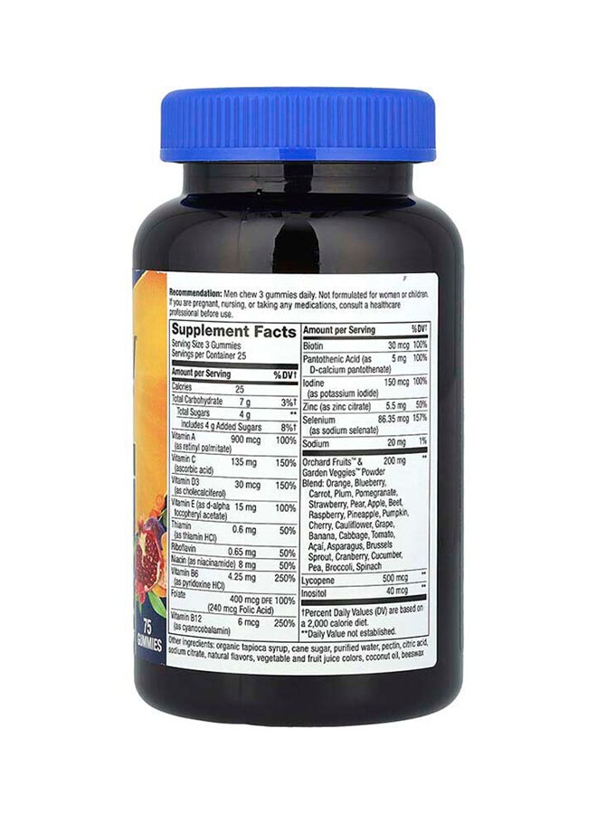 Nature's Way, Alive!Â® Men's Premium Gummy Multivitamin, Orange, Grape & Cherry, 75 Gummies - Image 2