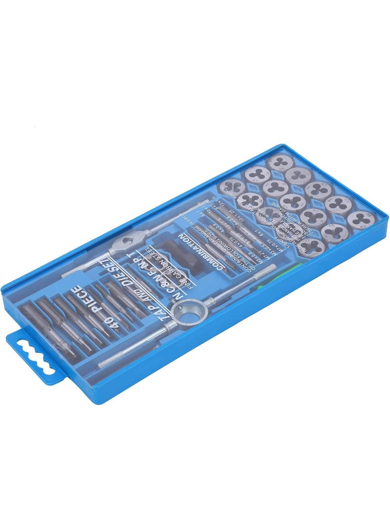 GGOOT 40pcs Tap and Die Set Milling Carbon Steel Hand Threading Tool Hardware Supplies Professional Accessories - Image 5
