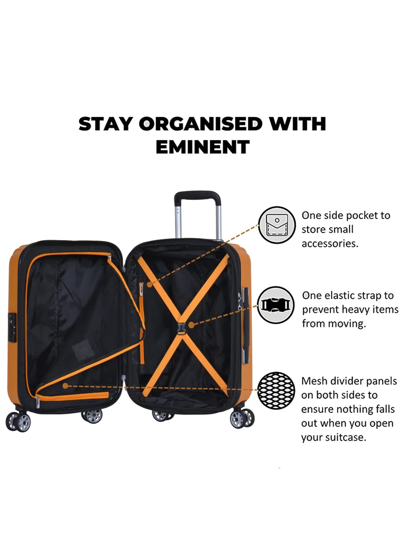 Eminent Yellow HardCase Travel Bag Makrolon Polycarbonate Lightweight Expandable Zipper And Robust 4 Quiet Wheels With TSA Lock Kg82  | Best Price UAE
