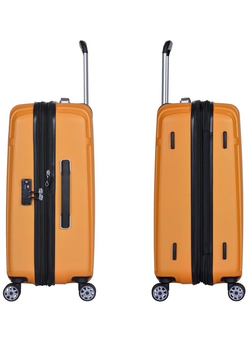 Eminent Yellow HardCase Travel Bag Makrolon Polycarbonate Lightweight Expandable Zipper And Robust 4 Quiet Wheels With TSA Lock Kg82  | Best Price UAE