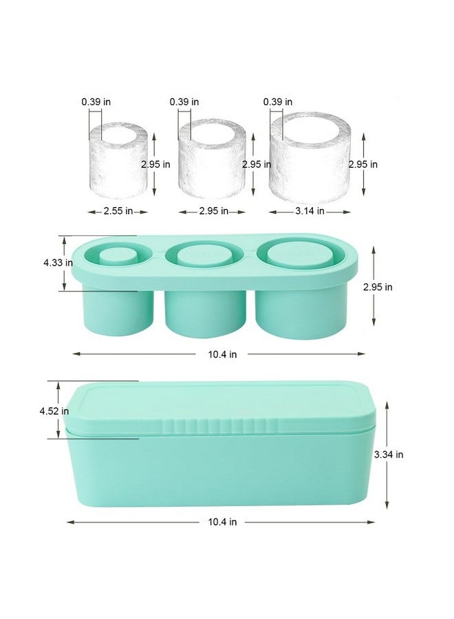 SUPVOX Supvox® Ice Cube Mold for S-tanley Tumbler Cup BPA-Free Foodgrade Silicone 3-Mold Cylinder Ice Cube Mold Ice Cube Tray for Freezer Ideal for Making Cool Drinks, Juice, Iced Coffee - Image 3