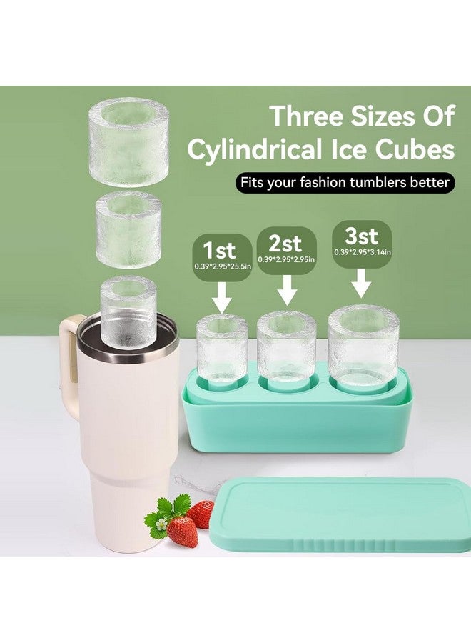 SUPVOX Supvox® Ice Cube Mold for S-tanley Tumbler Cup BPA-Free Foodgrade Silicone 3-Mold Cylinder Ice Cube Mold Ice Cube Tray for Freezer Ideal for Making Cool Drinks, Juice, Iced Coffee - Image 2