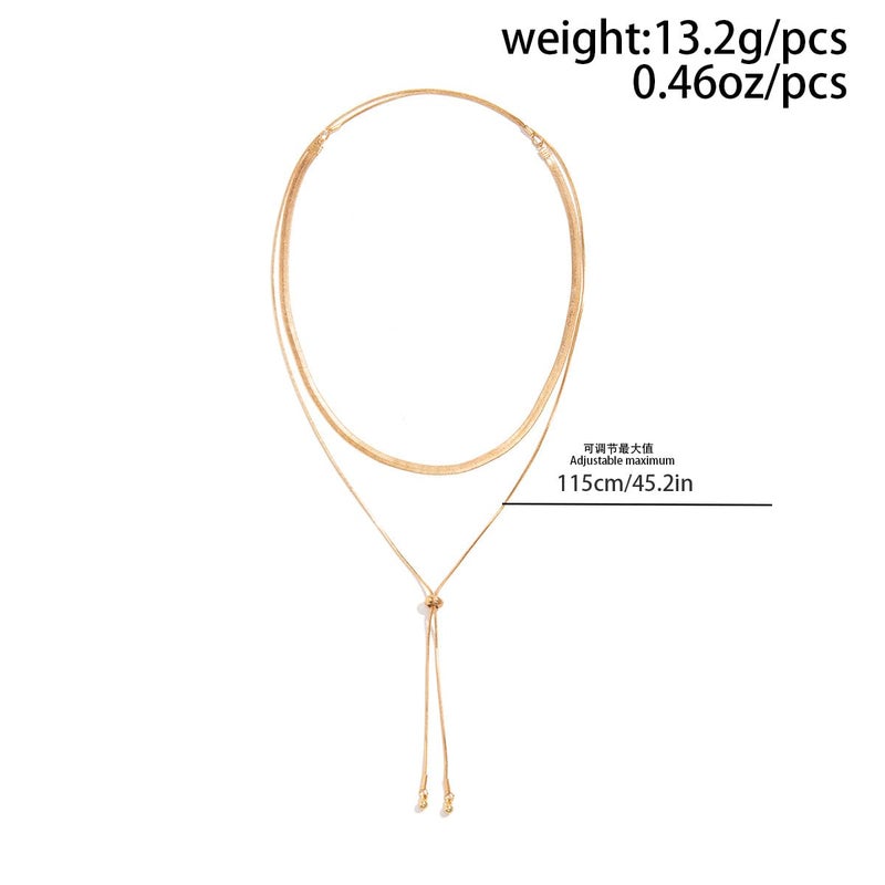 GIGB PBDK Chunky Gold Choker Necklace for Women,Trendy Silver Statement Necklace Long Snake Chain Drop Necklace,Charm Prom Body Jewelry Accessories Gifts (Gold3) - Image 3