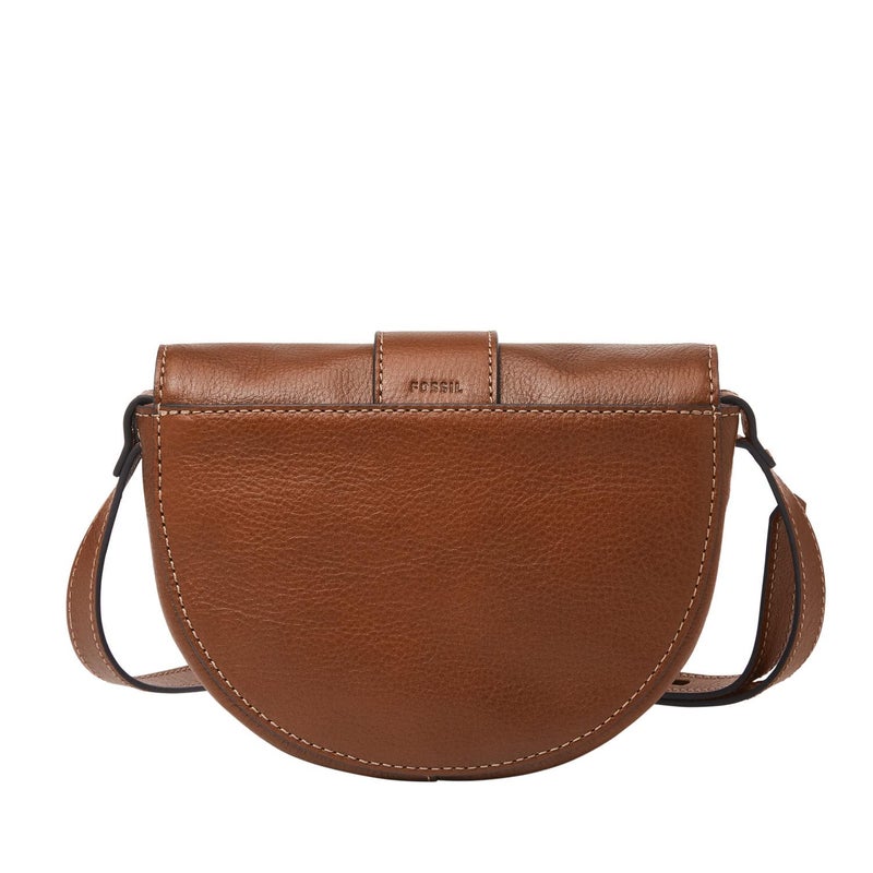 Fossil Women's Harwell Leather Small Flap Crossbody Purse Handbag, Brown (Model: ZB1853200) - Image 2