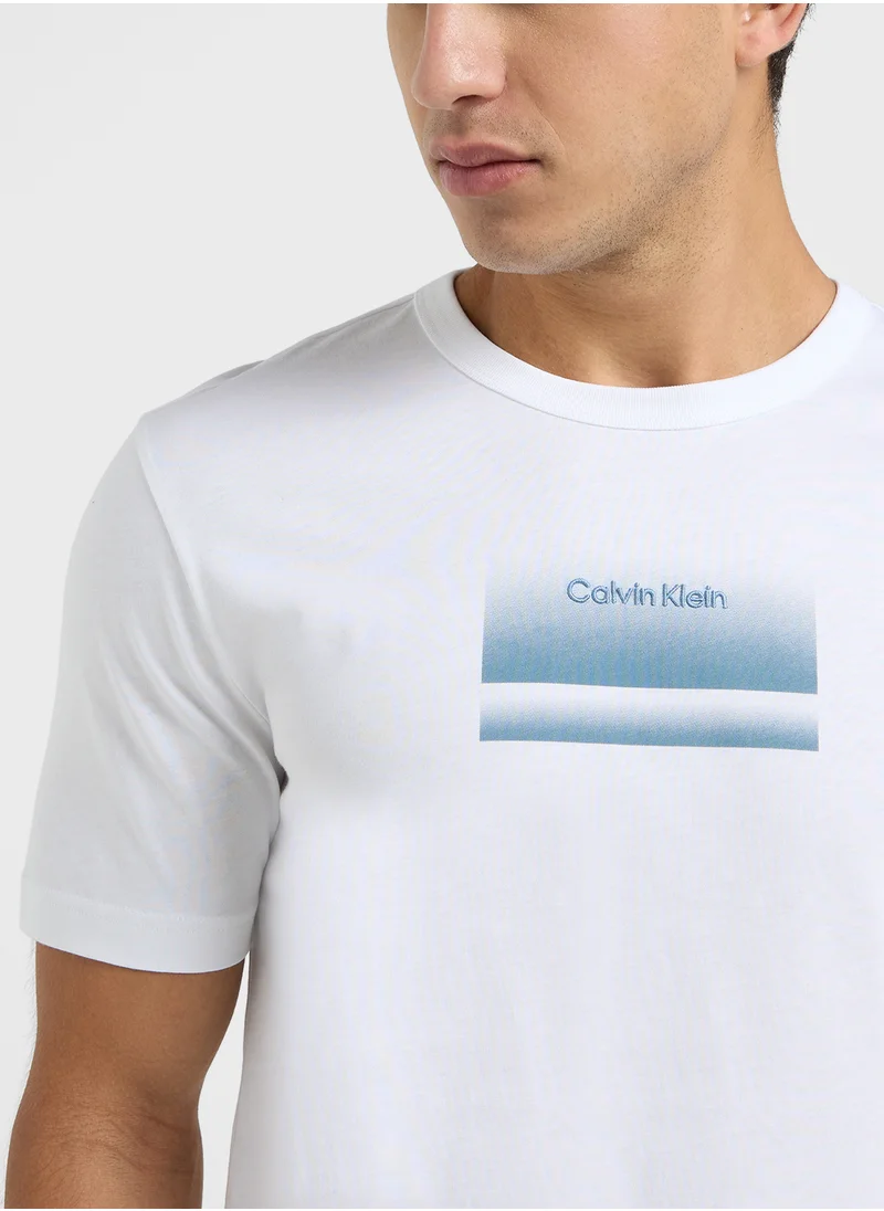 كالفن كلاين Graphic Logo Crew Neck T-Shirt