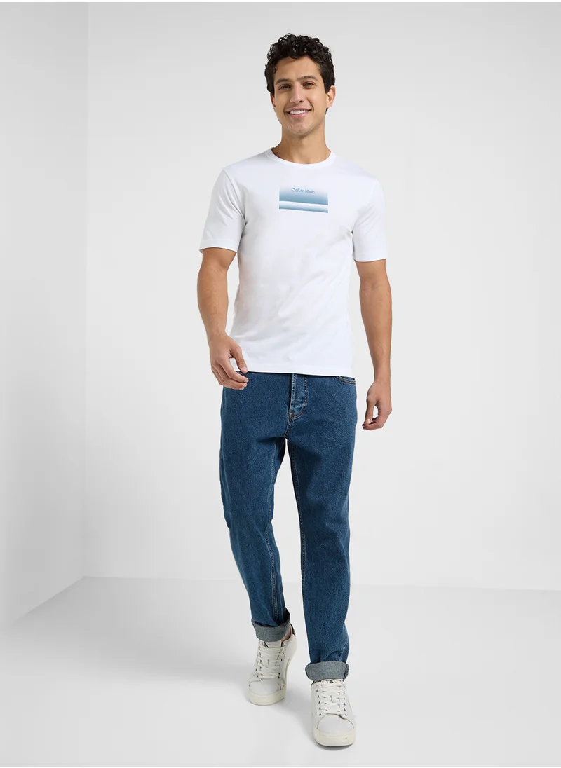 كالفن كلاين Graphic Logo Crew Neck T-Shirt