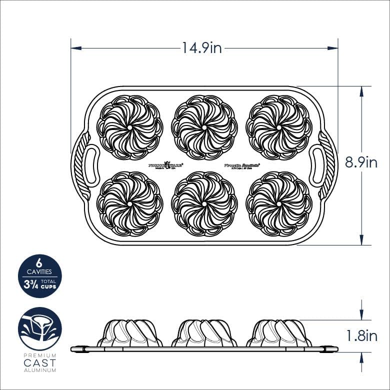 Nordic Ware Pirouette Bundt Pan, 6 Cavities - Image 2