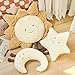 NatureMan Sun Plush Pillow Home Decor Soft Cushion 15inch Creative Sun and Star Moon Shape Plush Toysfor Childrens Room Decoration or Birthday Gifts for Children and Girls Star - Image 4