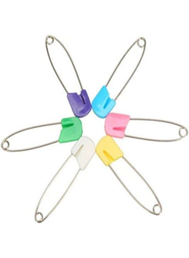 SPHTOEO 50PCS Cloth Nappy Pins Stainless Steel Traditional Safety Pin Assorted Colour - Image 1