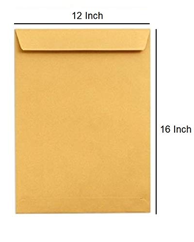 True-Ally Laminated Yellow Paper Large Size Envelope Ideal For Home Office Secure Mailing | Poly Laminated inside | 12 x16 inch (Pack of 20) - Image 2
