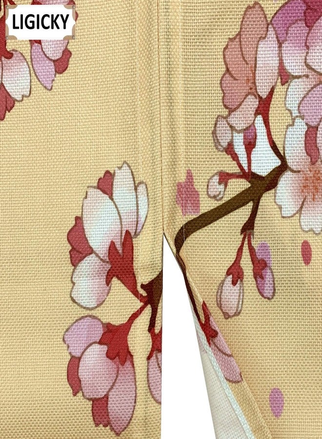 LIGICKY Japanese Style Noren Long Doorway Curtain Fortune Cat & Cherry Blossom Hanging Door Tapestry for Home Decoration, 33.5 x 59 inch - Image 5