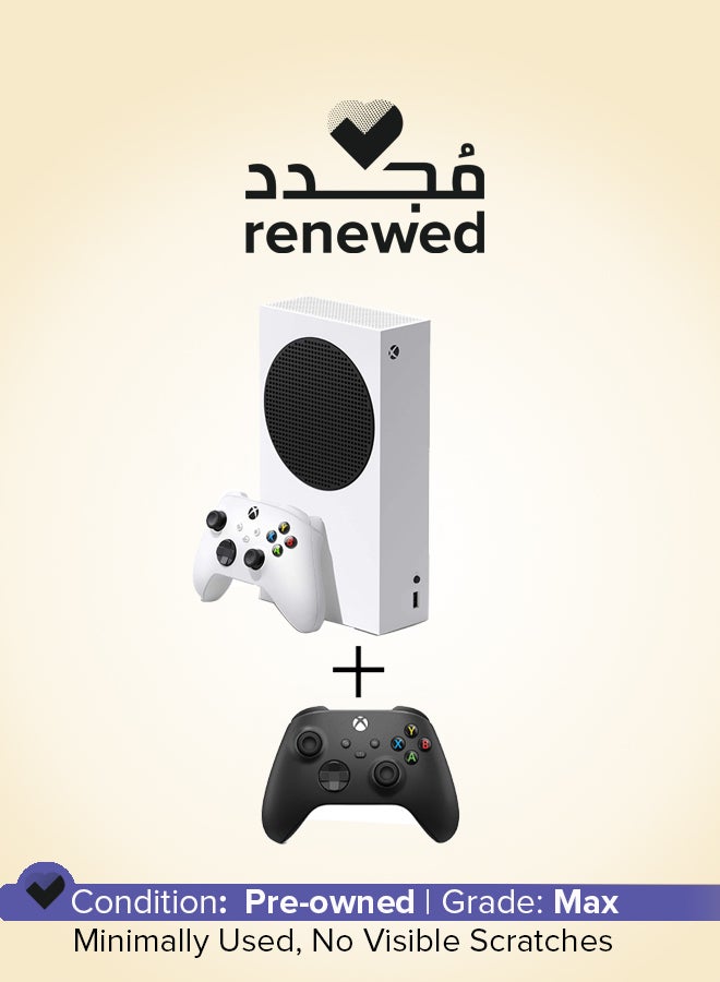 مايكروسوفت مجدد - جهاز إكس بوكس سيريس إس 512 جيجابايت وحدة تحكم رقمية مع وحدة تحكم لاسلكية إضافية سوداء - Image 1