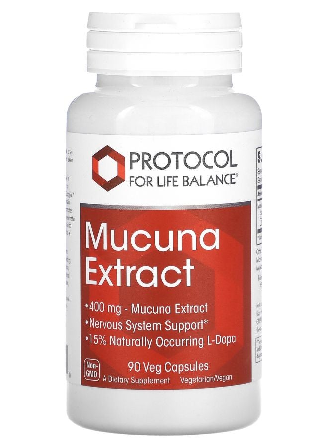Protocol For Life Balance Mucuna Extract 400 mg 90 Veg Capsules - Image 1
