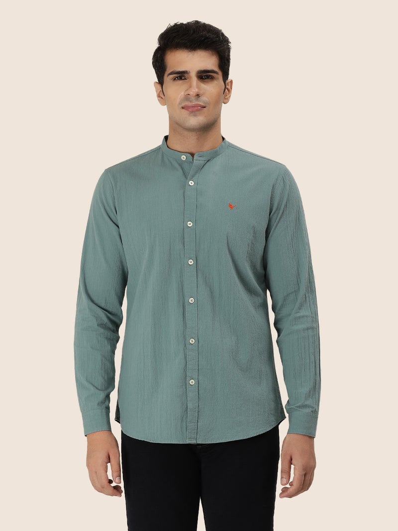 amswan Premium Men's Crinkle Cotton Shirt - Image 3
