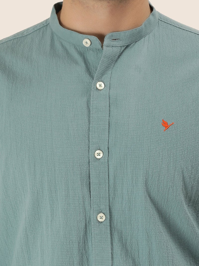 amswan Premium Men's Crinkle Cotton Shirt - Image 2