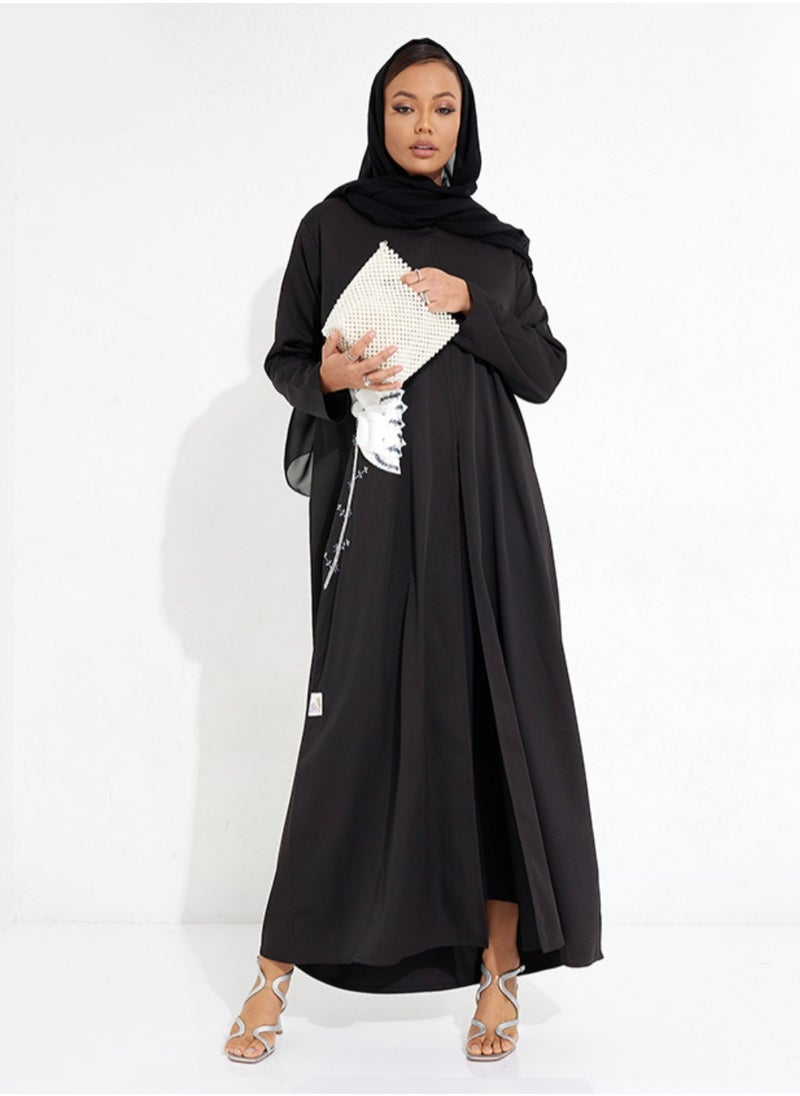 Rosette Abaya - White Prominent Abaya - Image 1