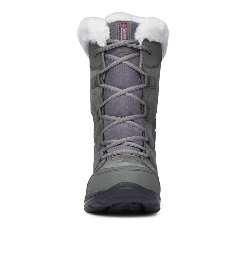Columbia Women's ICE Maiden II Snow Boot, Shale, Dark Raspberry, 5.5 B US - Image 3