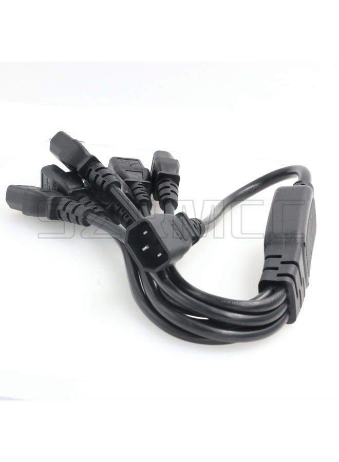 SZRMCC UPS PDU Server Y Splitter Power Cable IEC320 C14 to 6 x C13 10A 250V Extension Cable (6xc13 60cm) - Image 2