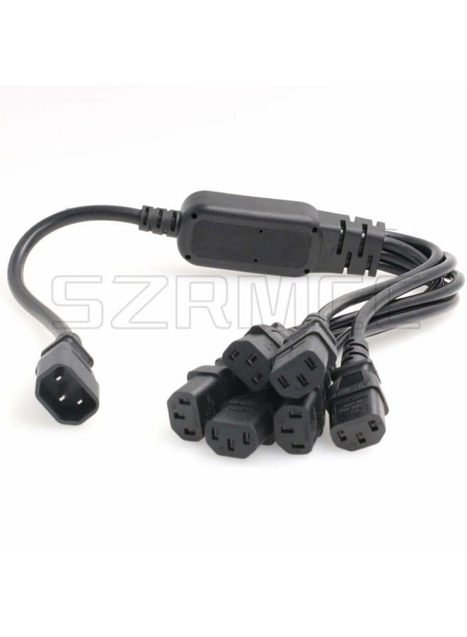 SZRMCC UPS PDU Server Y Splitter Power Cable IEC320 C14 to 6 x C13 10A 250V Extension Cable (6xc13 60cm) - Image 4