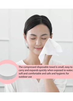 KASTWAVE Soft Compressed Towels, Pure Cotton Disposable Face Cleanser Portable Coin Tissue Mini for Travel/ Beauty/ Outdoor Sports (100 Pieces)  - Image 2