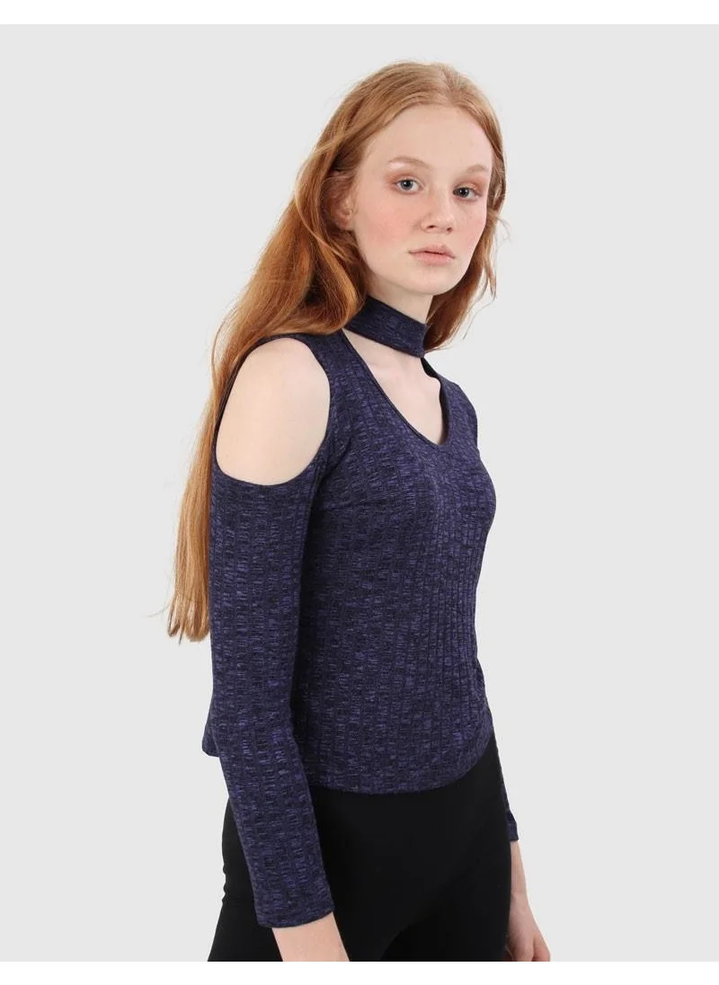 Alexander Gardi Neck and Sleeve Detailed Sweater
