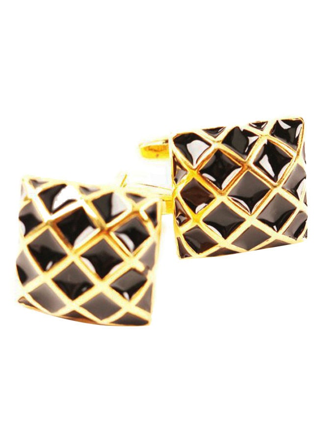 Metal Twill Square French Shirt Cufflinks - Image 1