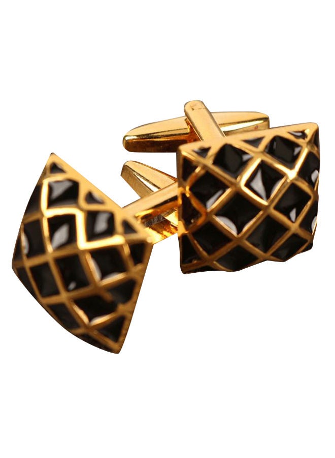 Metal Twill Square French Shirt Cufflinks - Image 2