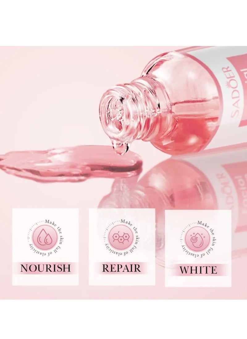 SADOER Facial Serum 4 in 1 Repair Nourish 30ml 4 in 1 Facial Serum with Hyaluronic Acid Vitamin C Nicotinamide Vitamin E for Moisturizing Hydrating Oil Control Anti Aging Anti Wrinkle Brightening Skincare Face Serum  - Image 4