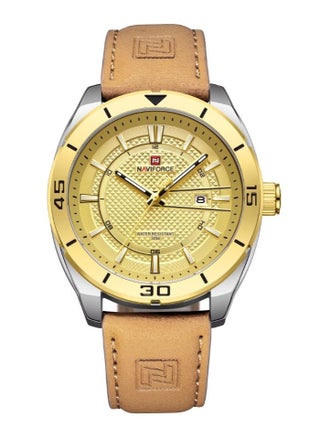 Leather Strap Sports Design Quartz Wrist Watch For Men NF9209 S/G/L.BN - pzsku/ZAA9A795059929A84DD86Z/45/_/1733911104/a1b77b7b-7c88-45cd-b2ae-365d2d26153a