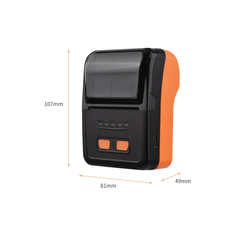 Thermal Receipt Printer: 58mm Paper Width 203dpi Resolution, Ink-Free Thermal Print Head - BT & USB Connectivity, Portable Mobile Printer for Small Business, Restaurant, Retail Shop - Image 4