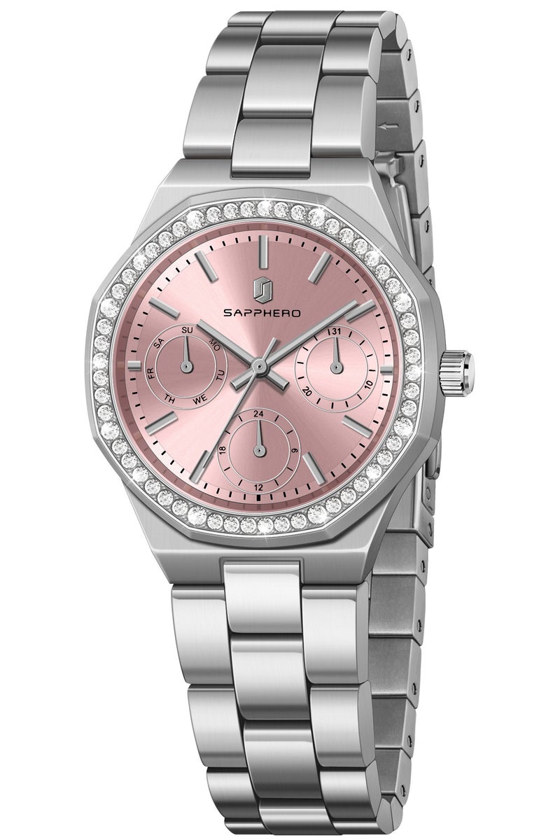 Sapphero SAPPHERO Watches for Women Luxury Ladies Watches Women's Bracelet Watch Small Stainless Steel Analog 3ATM Waterproof Wrist Watch for Women  - Image 1