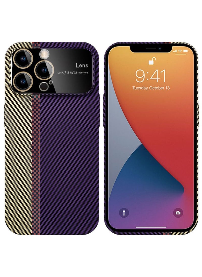 iPhone 12 Pro Carbon Case Large Window Camera Protection Unique Design Mixed Amazing Color Aramid Carbon Fiber Phone Case
