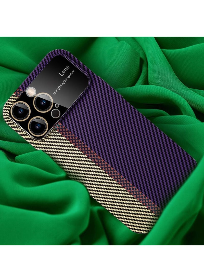 iPhone 12 Pro Carbon Case Large Window Camera Protection Unique Design Mixed Amazing Color Aramid Carbon Fiber Phone Case
