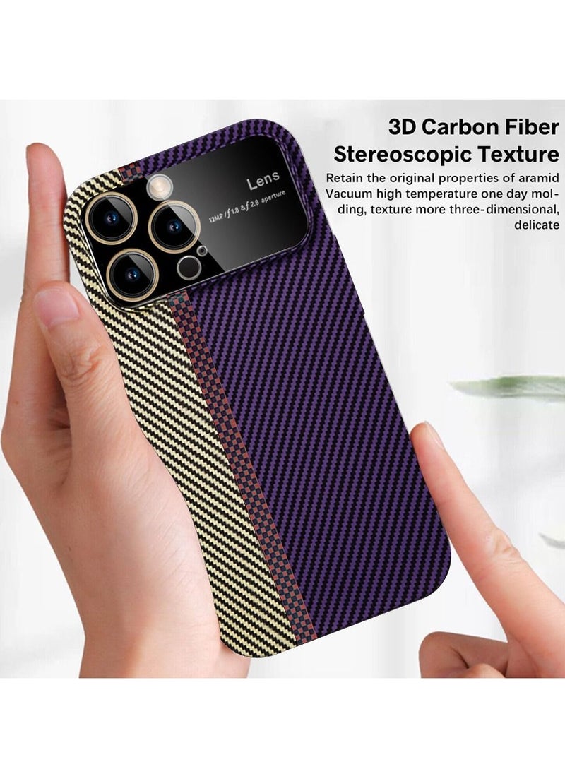 iPhone 12 Pro Carbon Case Large Window Camera Protection Unique Design Mixed Amazing Color Aramid Carbon Fiber Phone Case