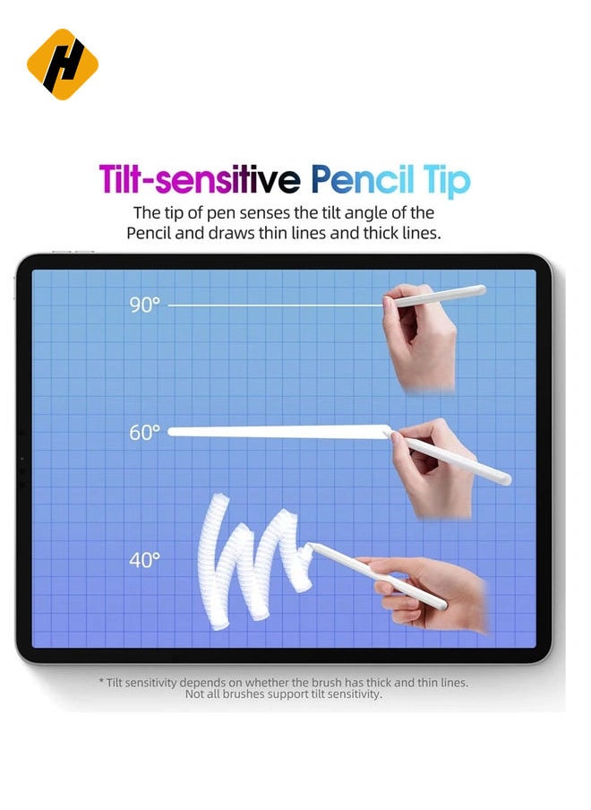 HuHa Stylus Pen for iPad Pencil 2nd Generation [Wireless Charging/Palm Rejection/Tilt Sensitive] Compatible for Apple iPad Pro 1/2/3/4/5th 11/12.9inch,iPad Air 4/5th,iPad Mini 6th Active Drawing Pen  - Image 2