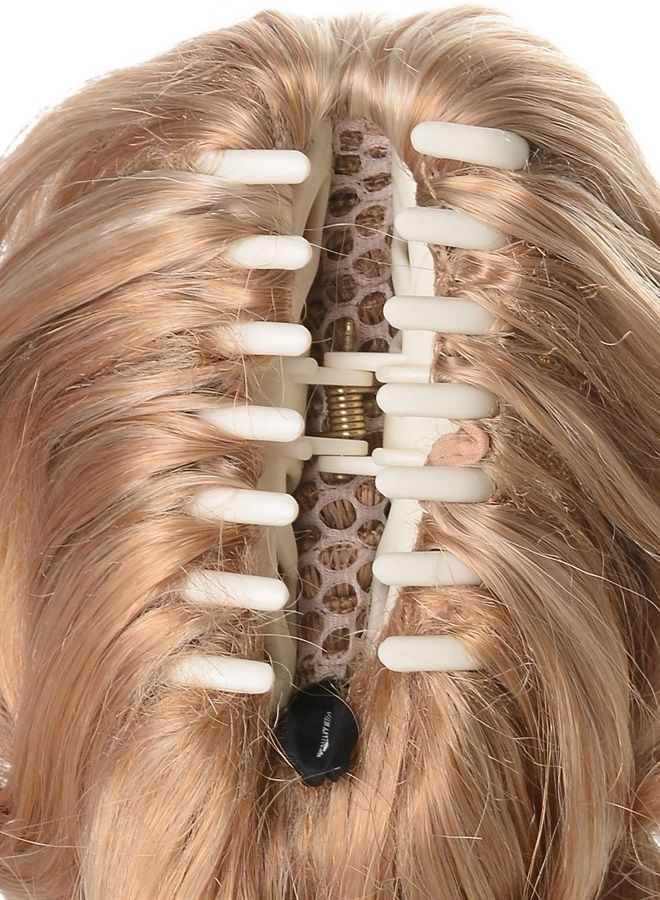 OneDor 12" Synthetic Fiber Natural Textured Curly Ponytail Clip In/On Hair Extension Hairpiece (12# - Light Brown) - Image 5