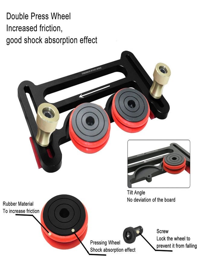 Focket Precision Stock Guides for Table Saw, Universal Featherboards with Sliding Blocks, Woodworking Double Wheel Bearing Stock Roller for Table Saw, Router Table & Band Saw - Image 4