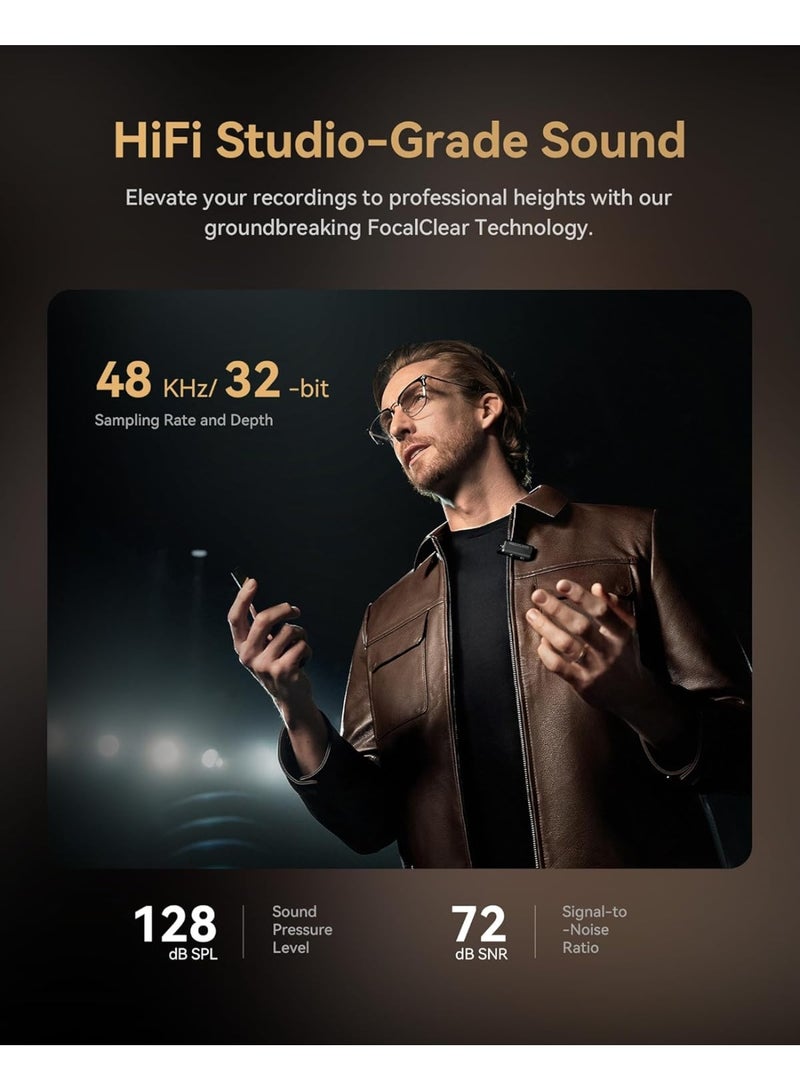 هولي لاند ميكروفون لاسلكي هولي لاند LARK MAX 2 Combo لأربعة أشخاص – مثالي لتصوير مجموعات، متوافق مع الكاميرا، آيفون، أندرويد (4TX + 2RX + علبة شحن) - Image 3