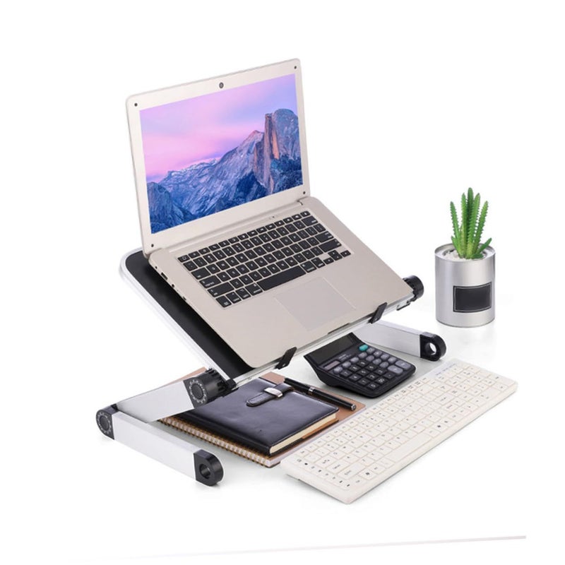 Adjustable Desk Laptop Stand Aluminum Black Ergonomic Ventilated Holder - Image 5