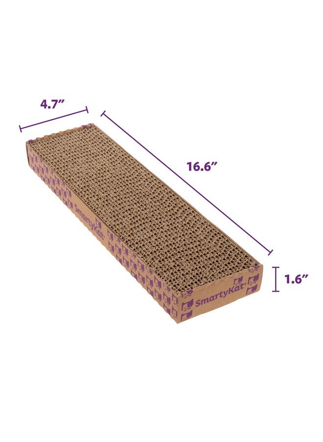 SmartyKat - SmartyKat Super Scratcher Corrugated Cat Scratcher, Catnip Infusion Technology - Brown, Single Wide - Image 1