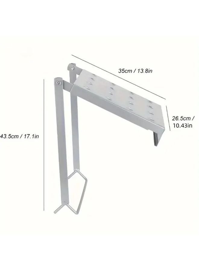 Heavy Duty 400LB Capacity Metal Ladder Platform Accessory Non Slip Extendable Workbench System With Tool Tray 1 Piece Set - Image 5