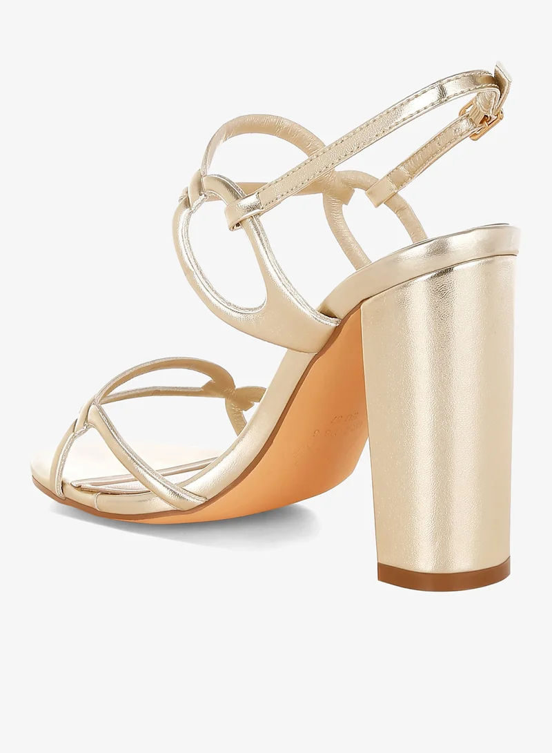 London Rag  London Rag Women's Metallic Cut Out Chain Sandals In Gold for Women | Best Price UAE